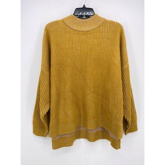 Topshop Mock Neck Sweater Oversized Rib Knit - Picture 3 of 7